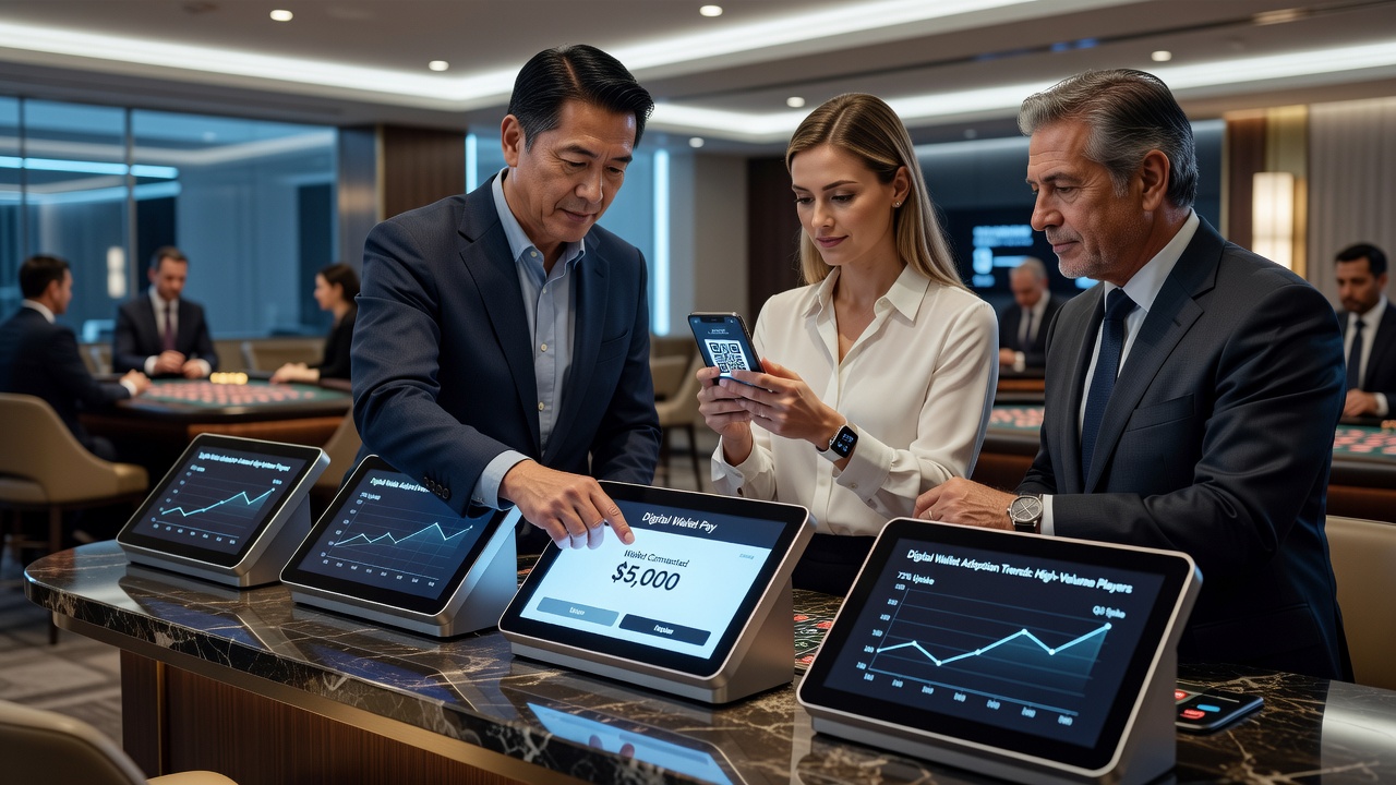 Datenvisualisierung zu Wallet-Adoptionsraten bei High-Volume-Roulette-Spielern auf mobilen Geräten