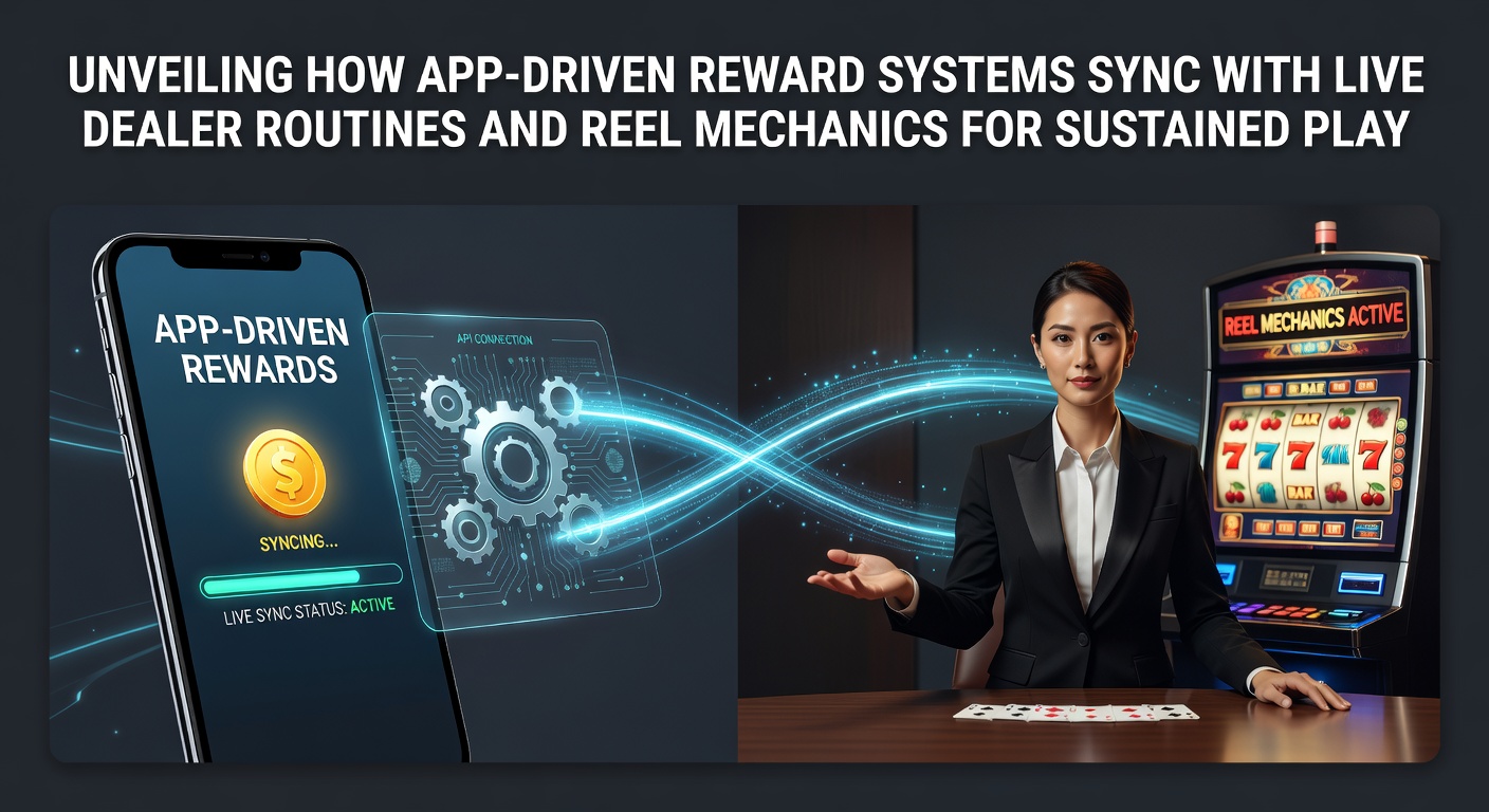 Illustration der Synchronisation von App-Belohnungen mit Live-Dealer und Slot-Mechaniken